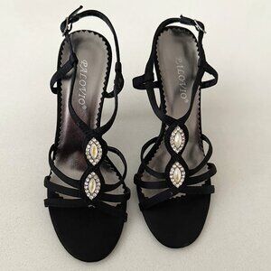 PALOVIO Dressy Stiletto Heels with Rhinestones - 7